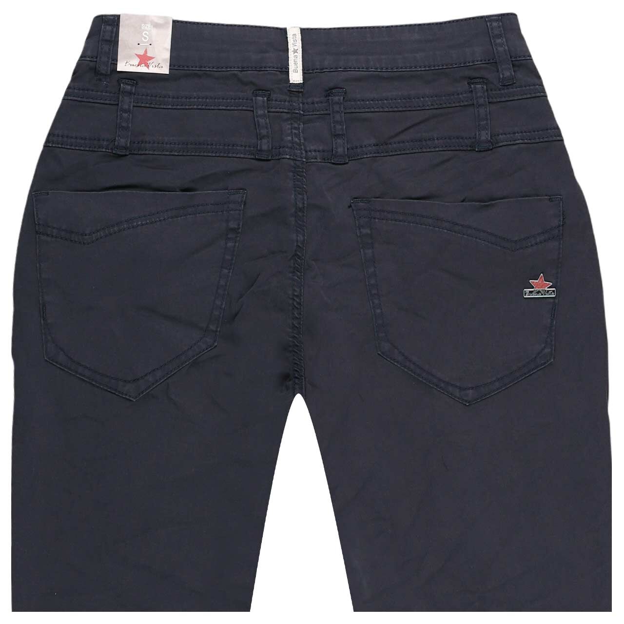 Damen Baumwollhose Florida-Z 7/8 Stretch Twill von Buena Vista in Dunkelblau, detaillierte Rückansicht
