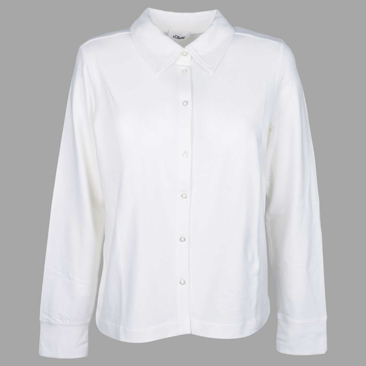 s.Oliver Damen Langarm Bluse clean off white