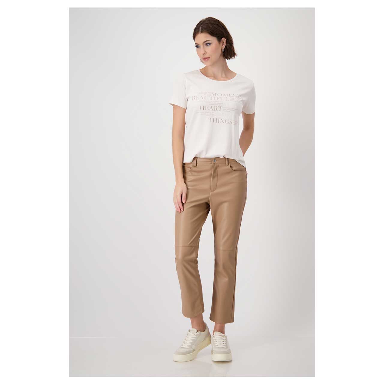Monari Damen T-Shirt creamy beige
