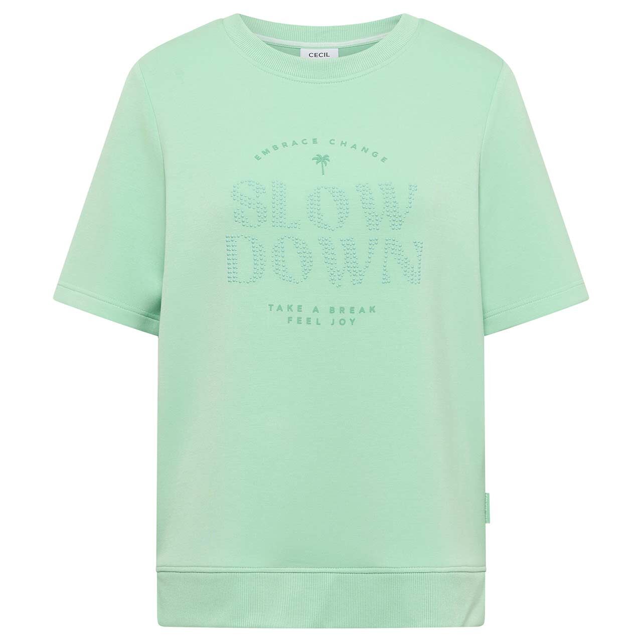 Cecil Damen Kurzarm Sweatshirt Short Sleeve juicy lime