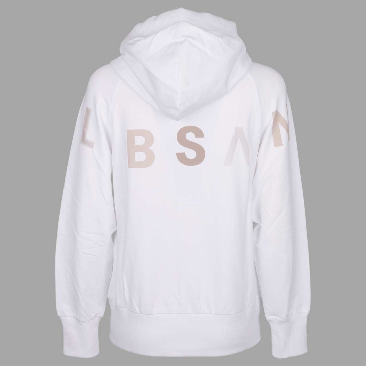 Damen Hoodie Sweatjacke Kala von Elbsand in Weiß mit Print, Rückansicht