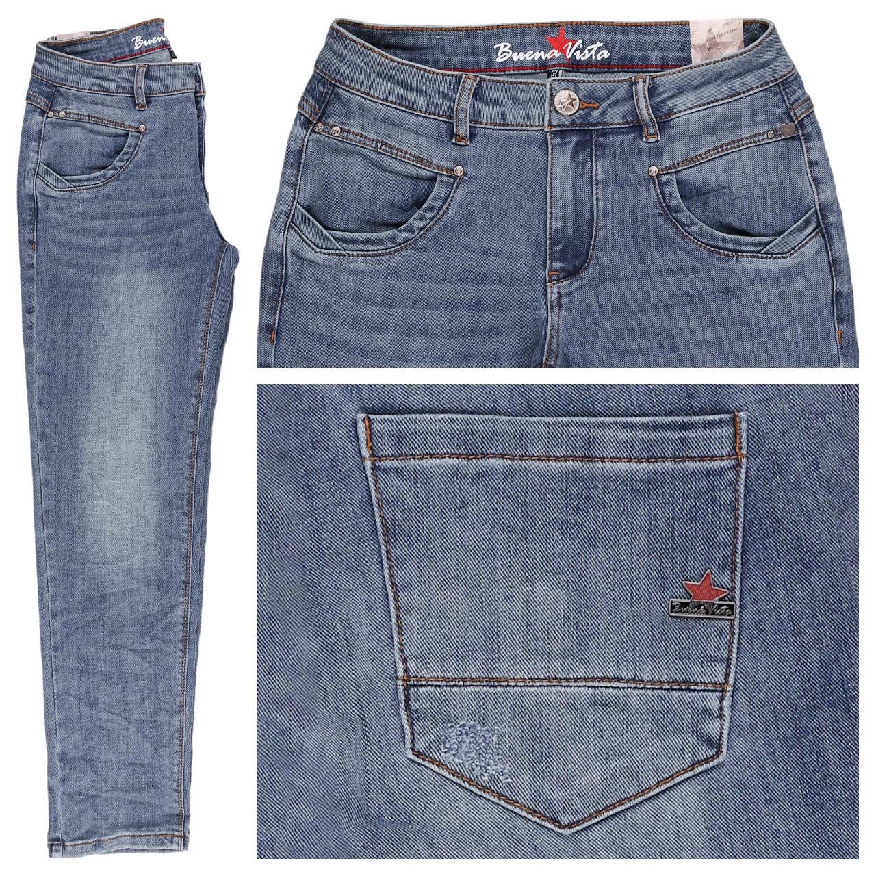 Buena Vista Anna C Straight Cropped Stretch Denim Ankle Jeans lake denim