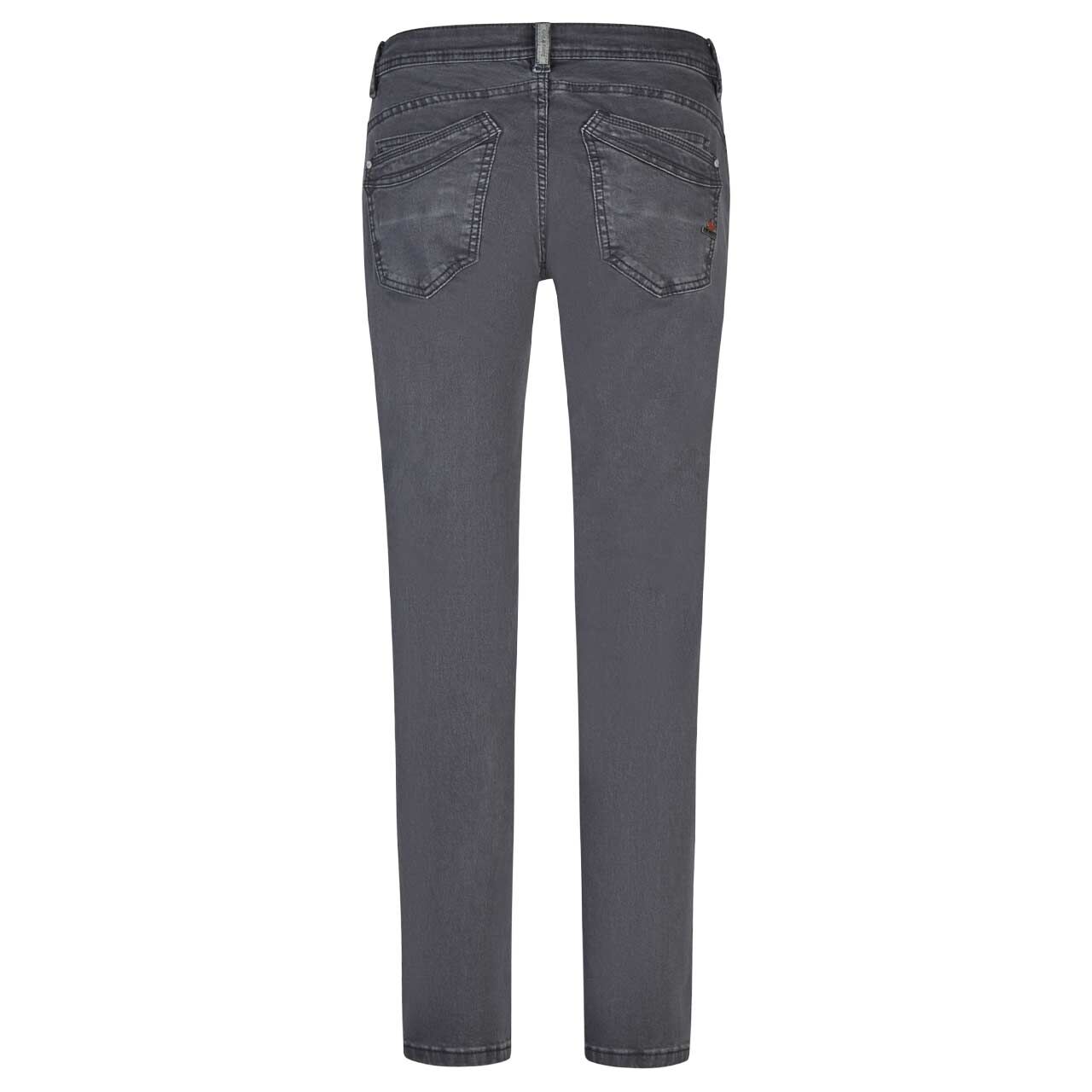 Damen Ankle Baumwollhose Malibu Cropped Stretch Twill von Buena Vista in Graublau, Rückansicht