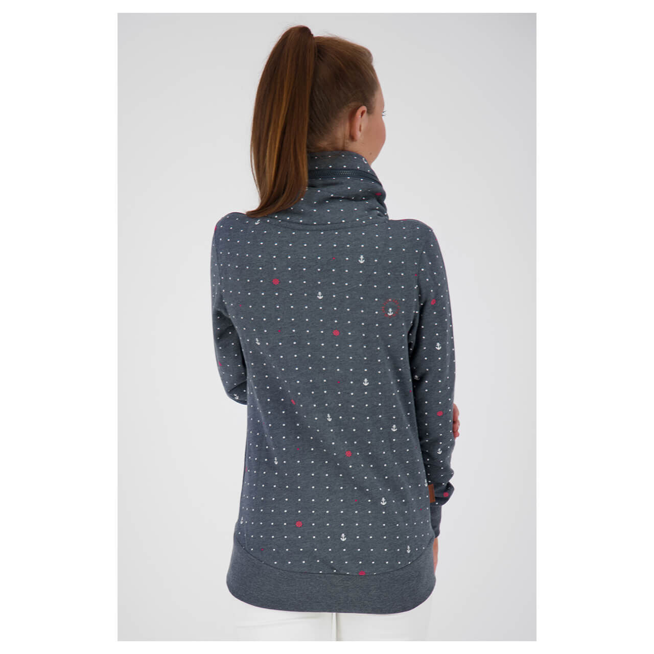 Alife and Kickin Damen Sweatjacke Vivian B marine printed