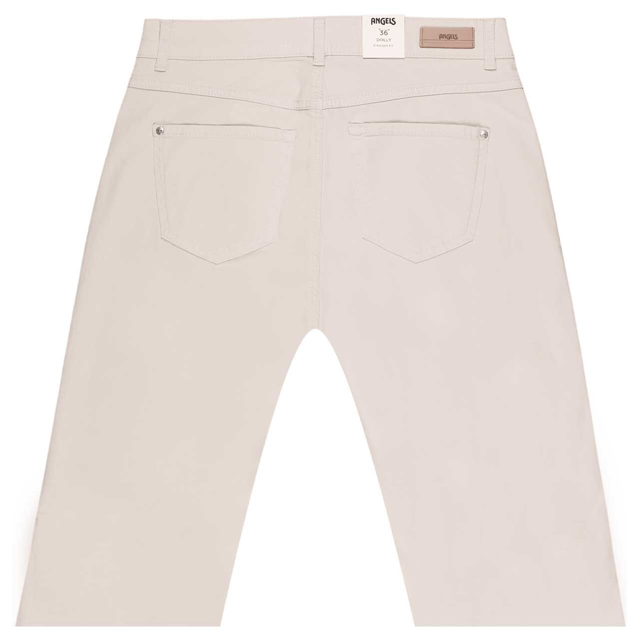 Stretch Damen Baumwollhose Cici von Angels in Hellbeige, detaillierte Rückansicht
