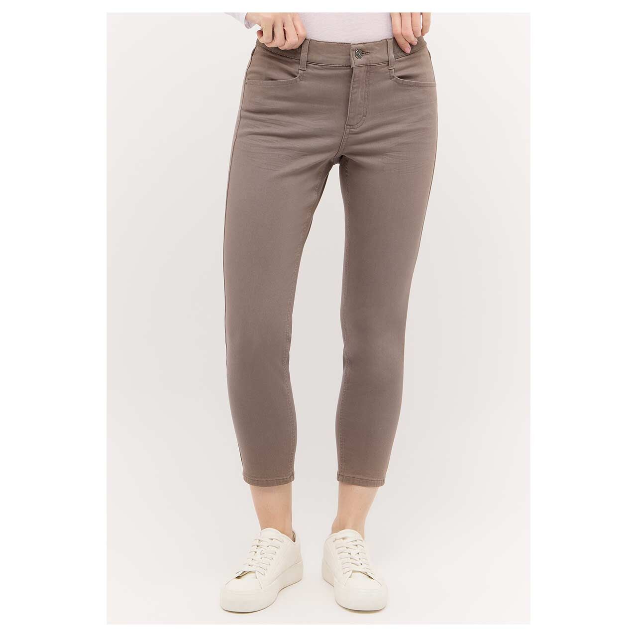 Damen 7/8 Jeans Ornella Sporty von Angels in Hellbraun, Vorderansicht am Model