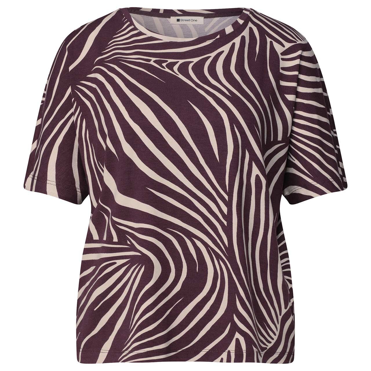 Street One Damen T-Shirt Crista rustic rouge printed