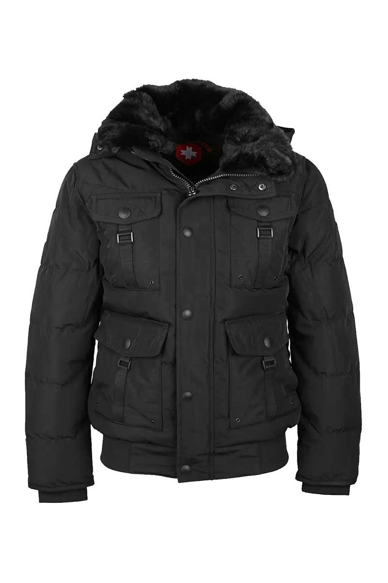 Vorderansicht der Wellensteyn Leuchtcraft Herrenjacke in Schwarz