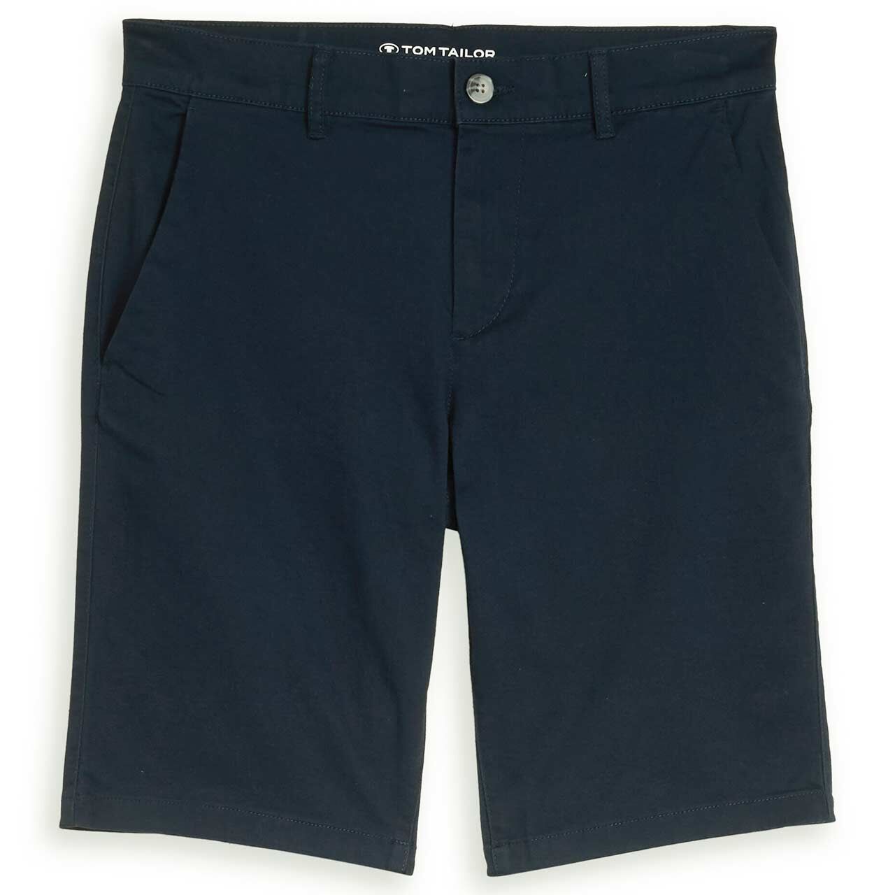 Herren Chino Baumwoll Bermuda von Tom Tailor in Dunkelblau, Vorderansicht