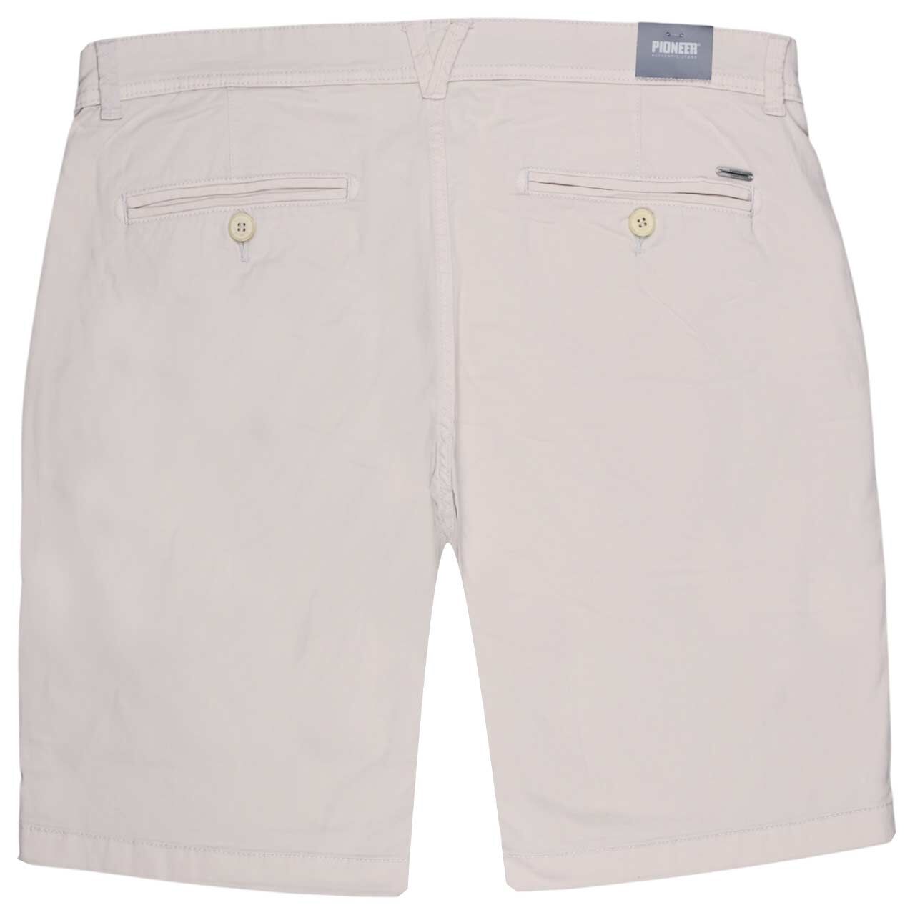 Stretch Herren Chino Baumwoll Bermuda Lenny in Beige von Pioneer, Rückansicht