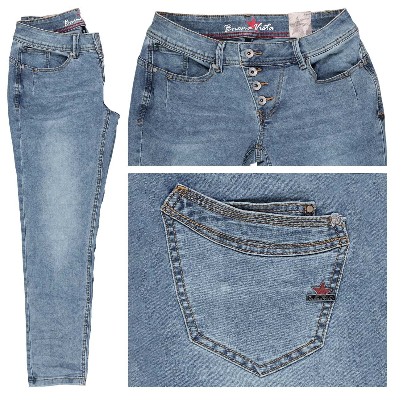 Buena Vista Malibu 7/8 Stretch Denim Jeans light stone