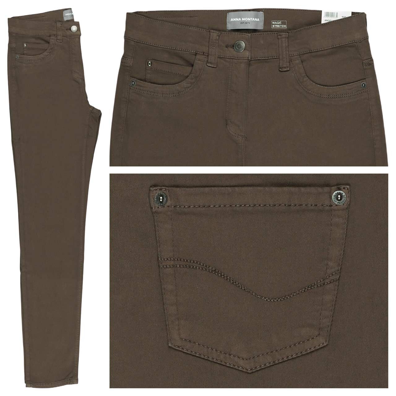 Anna Montana Angelika Röhre Jeans dark brown