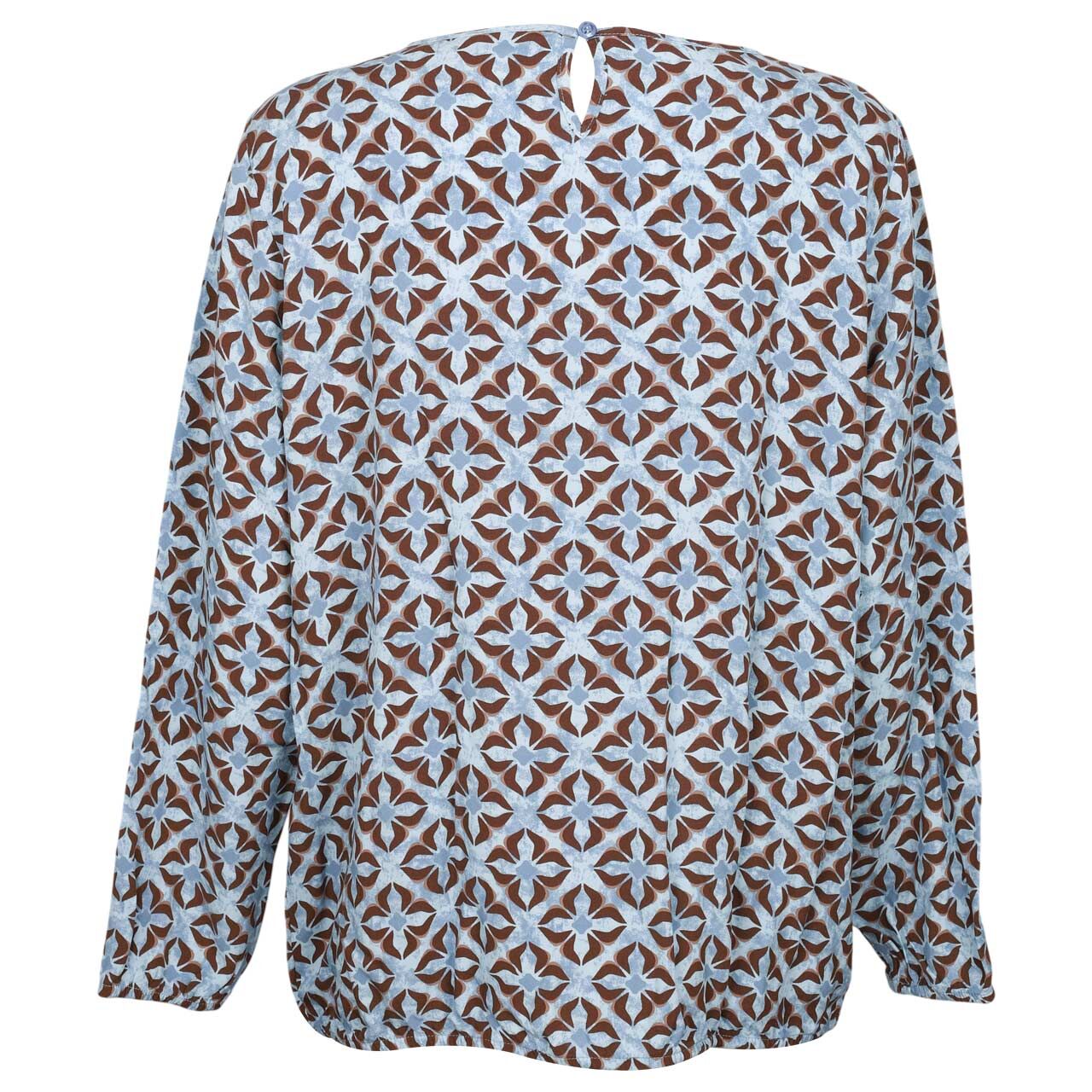 Damen Langarm Bluse von Betty Barclay in Blau mit Print, Rückansicht