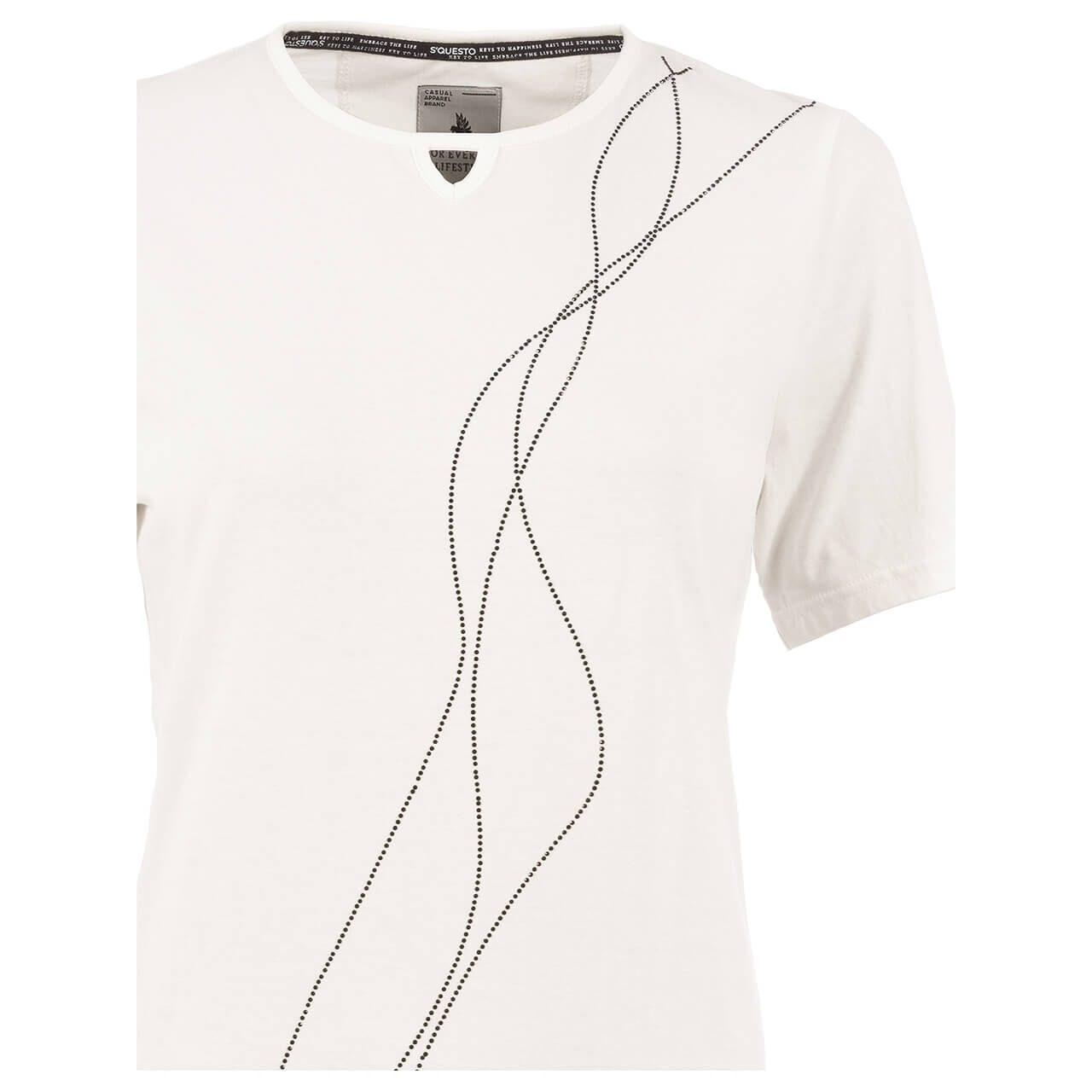 Soquesto Damen T-Shirt elegant off white 