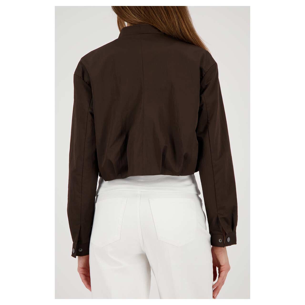 Damen Jacke von Monari in Dunkelbraun, Rückansicht am Model