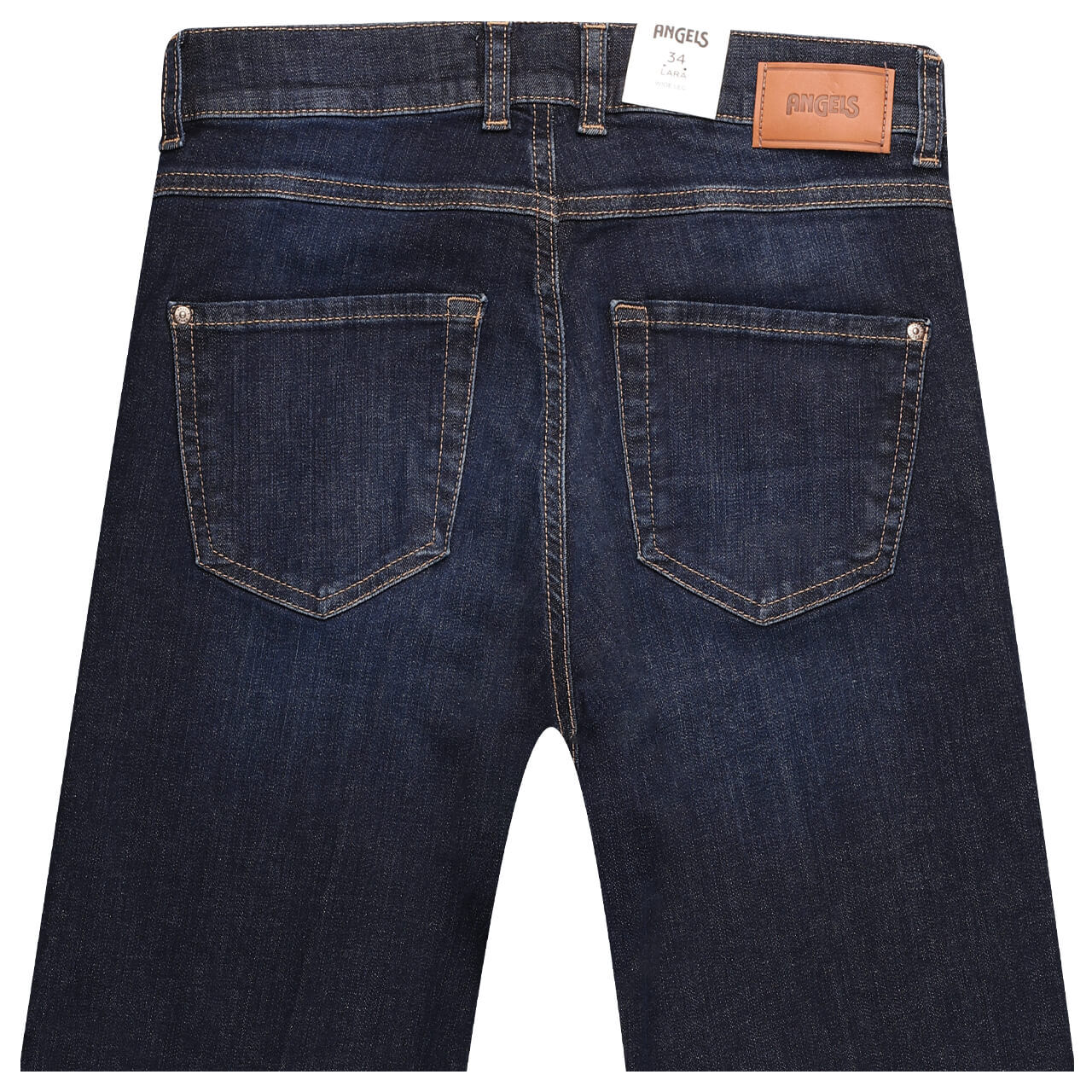 Damenjeans Lara von Angels in Dunkelblau, detaillierte Rückansicht