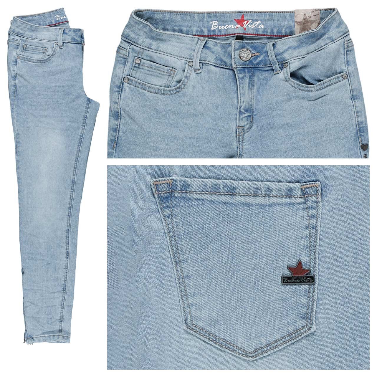 Buena Vista Italy V 7/8 Stretch Denim Jeans bleach denim blue