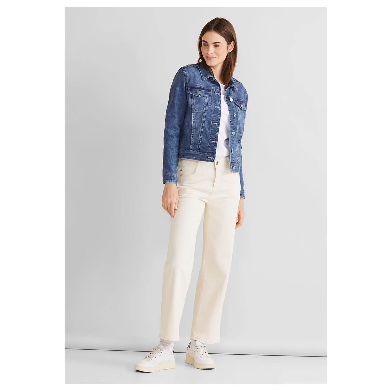 Street One Damen Jeansjacke indigo random wash