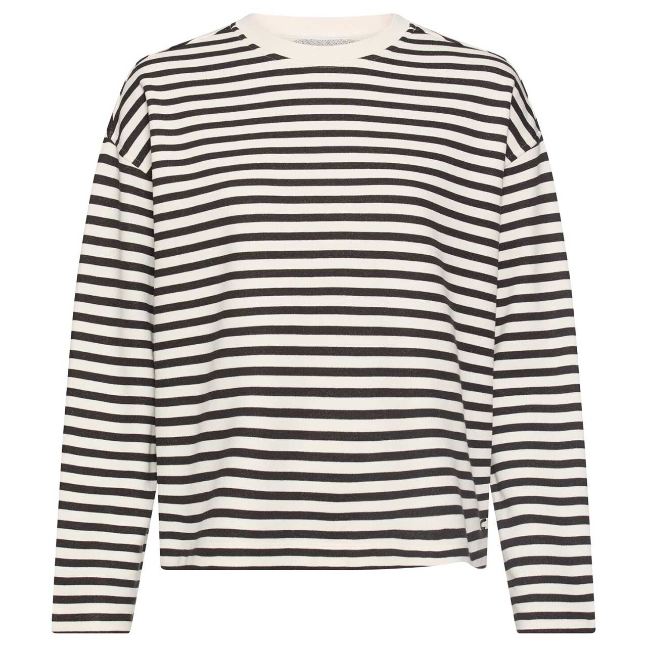 Camel active Damen Sweatshirt black milk white stripes