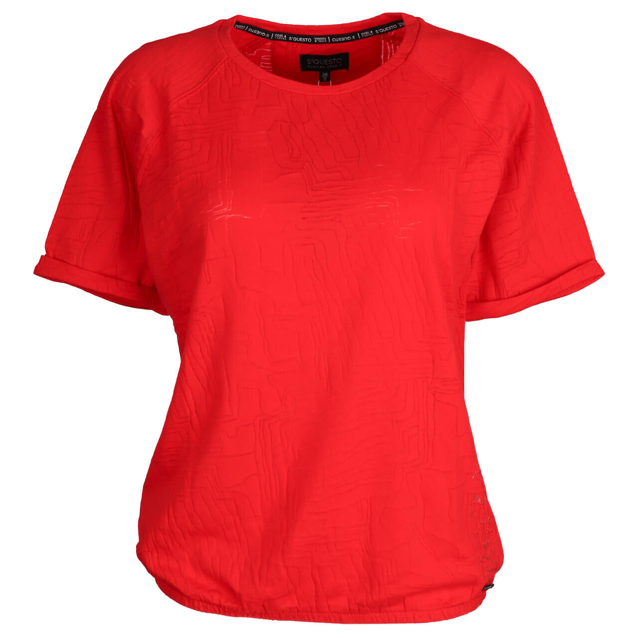 Soquesto Damen T-Shirt burnout tomato red