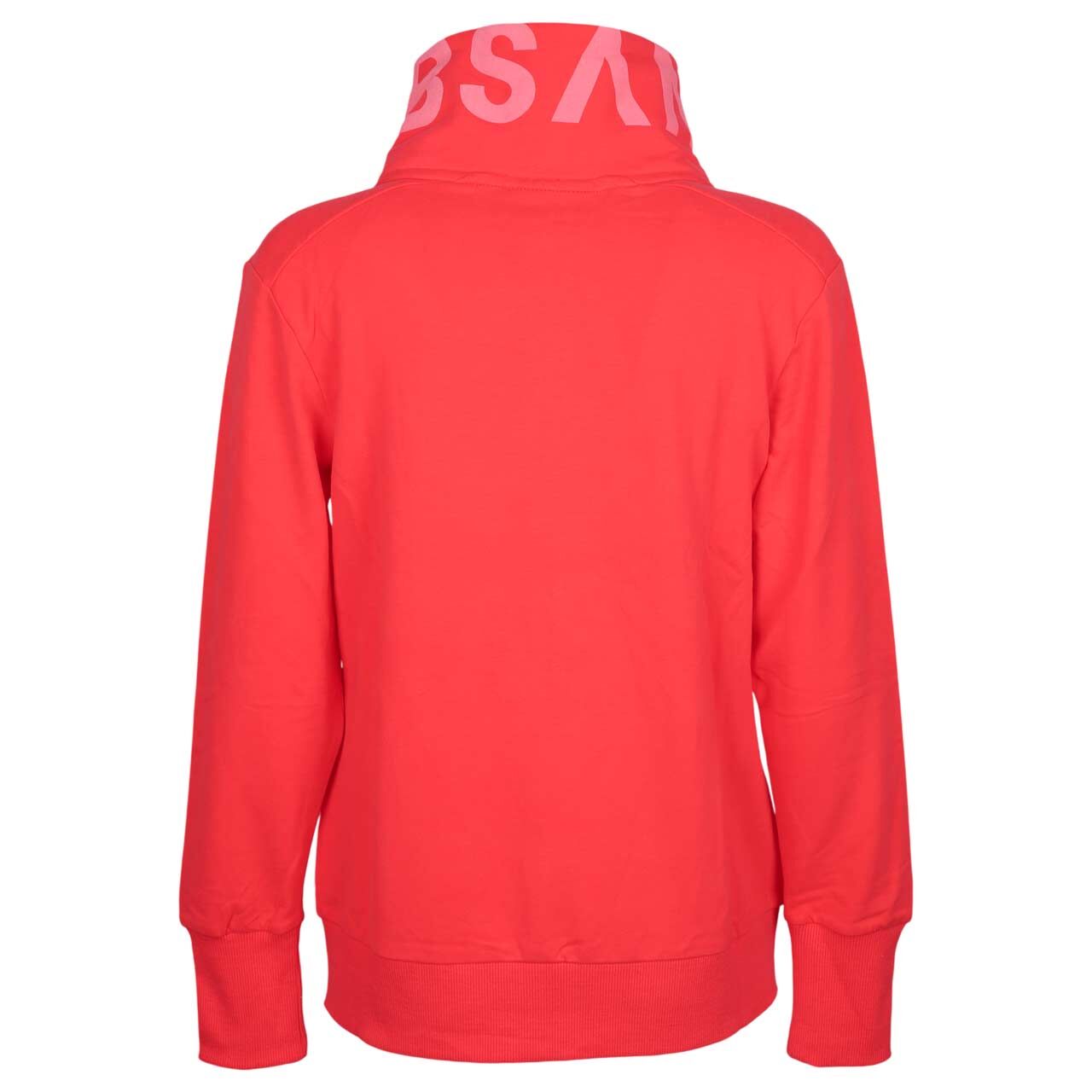 Damen Sweatjacke Alvis von Elbsand in Rot, Rückansicht