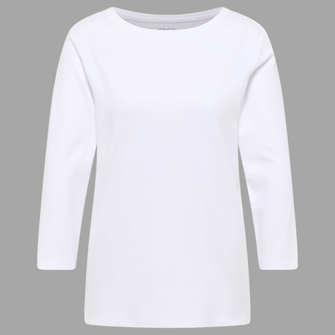 Cecil Damen 3/4 Arm Shirt Basic Boatneck white