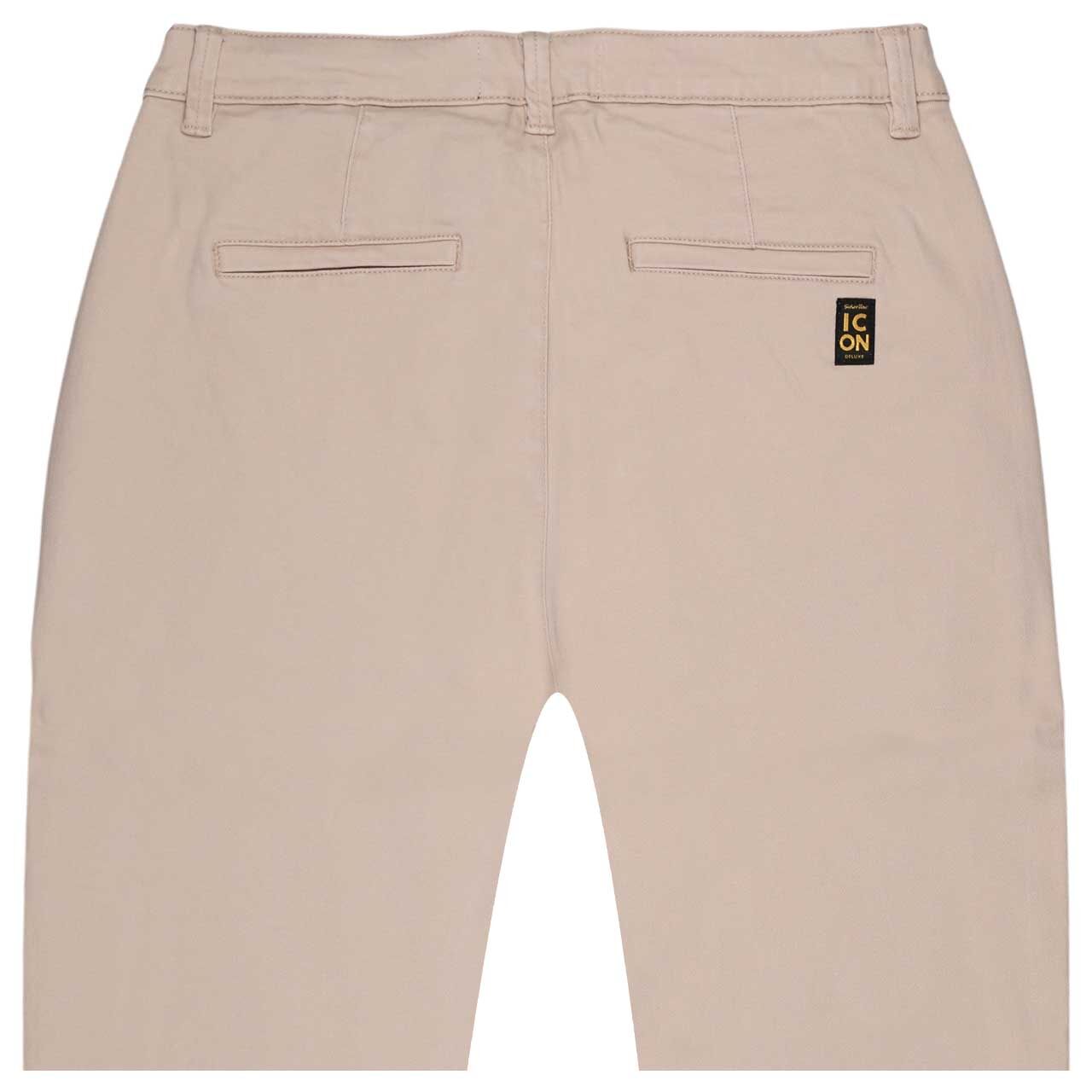 7/8 Damenjeans Rising Sun von Senoritas Icon in Beige, detaillierte Rückansicht