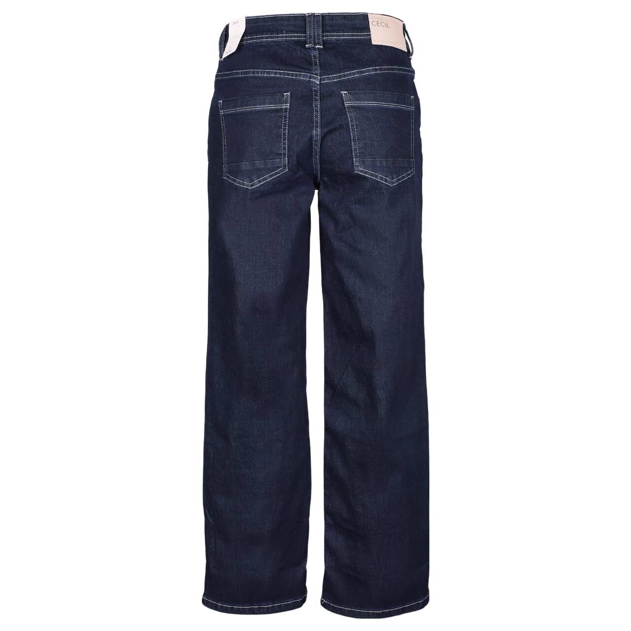 Damenjeans Neele Straight von Cecil in Dunkelblau, Rückansicht