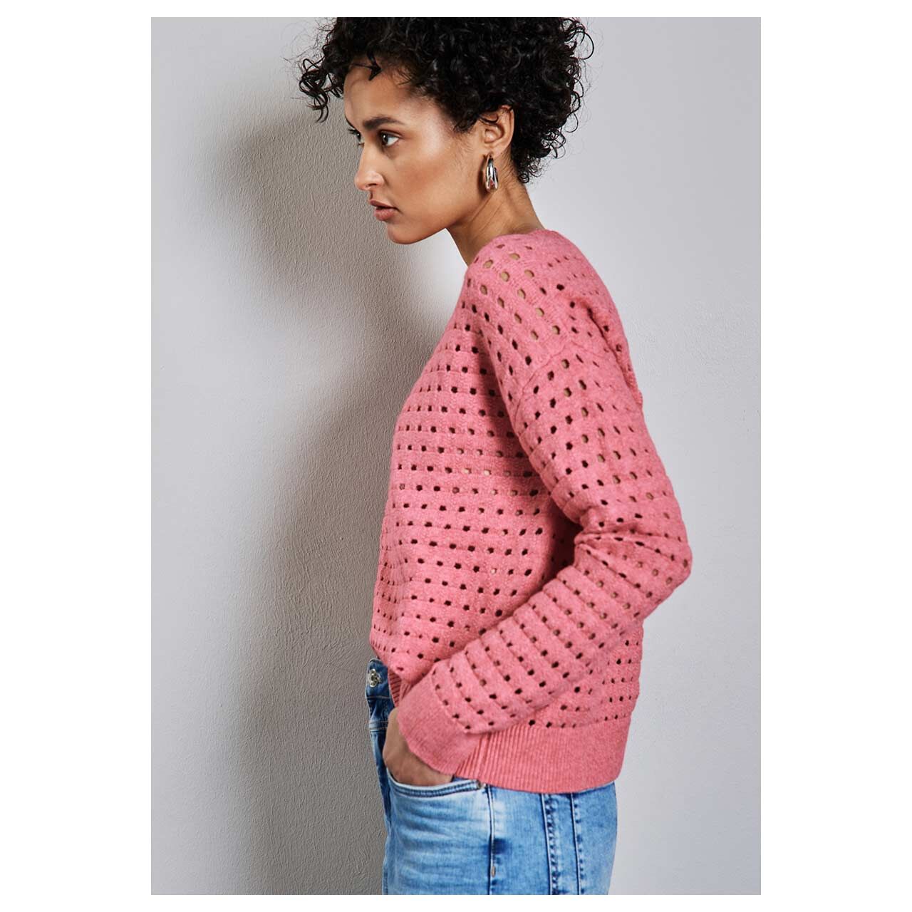 Street One Pullover Open Pink kaufen 16165 - Main Image