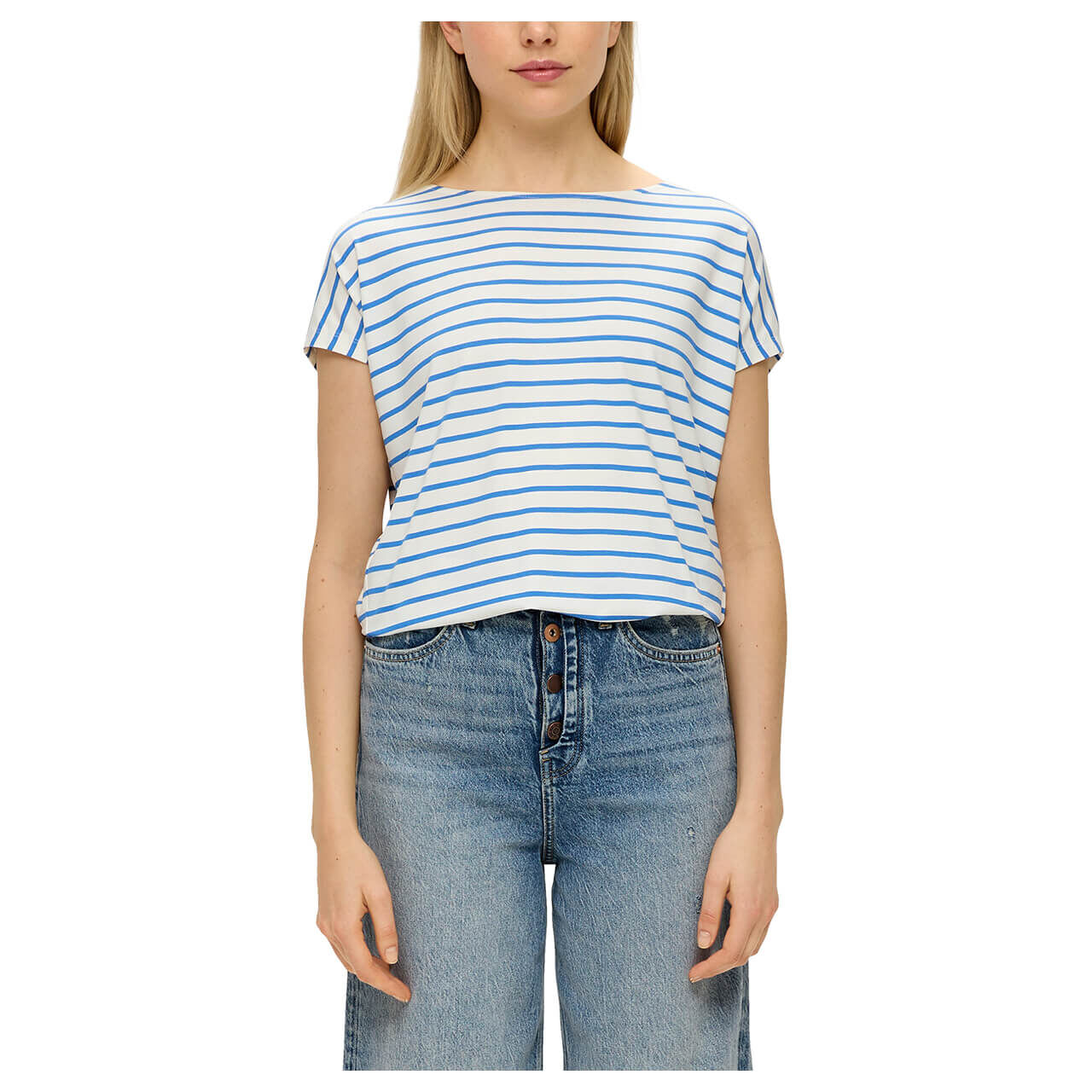 s.Oliver Damen T-Shirt blue stripes
