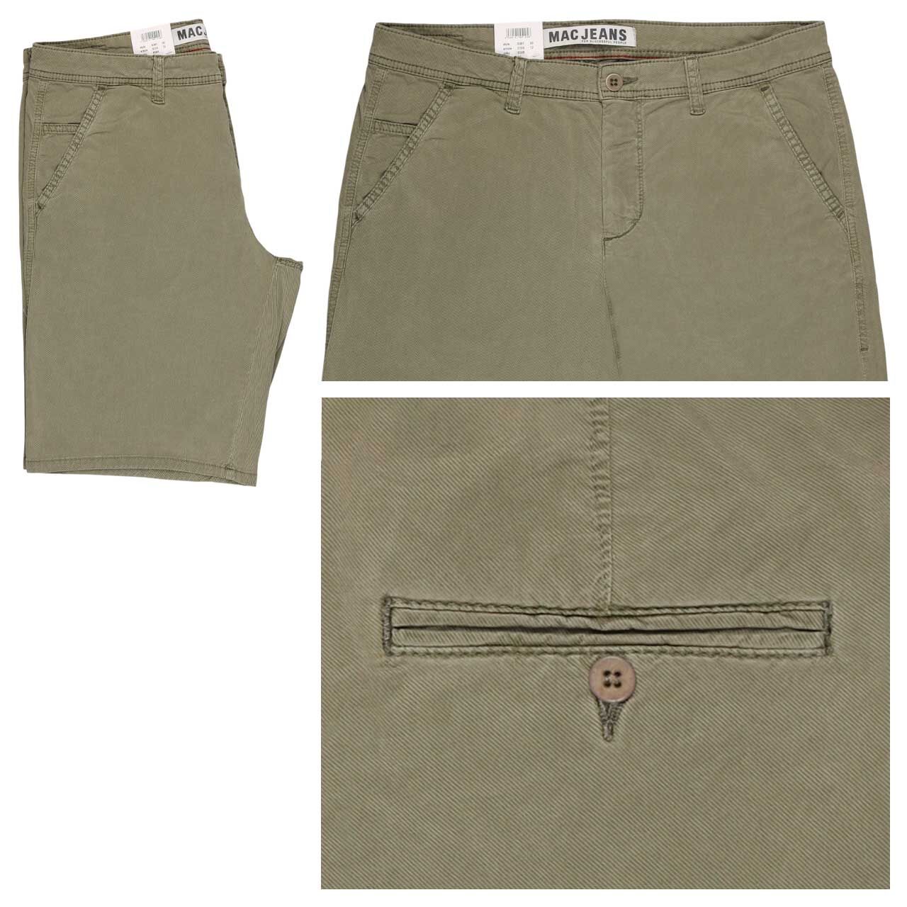 MAC Liam Chino Baumwoll Bermuda leaf green