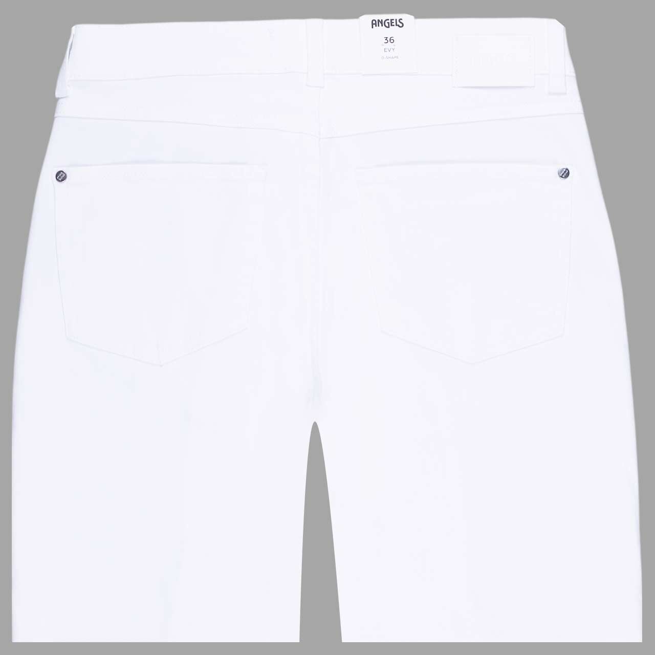 Damen Ankle Jeans Evy Barrel von Angels in Weiß, detaillierte Rückansicht