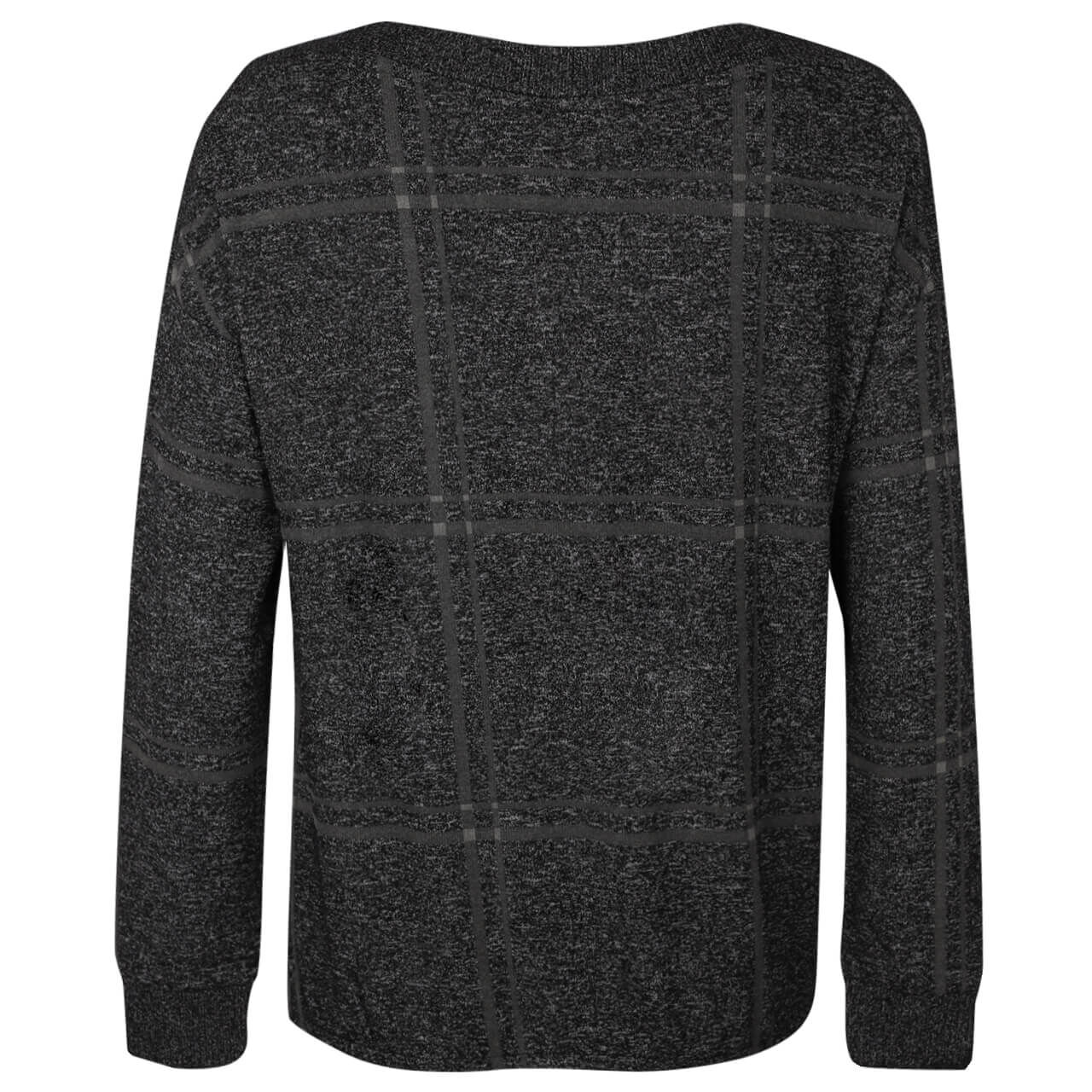 Street One Printed Check U-Boat Pullover anthracite melange