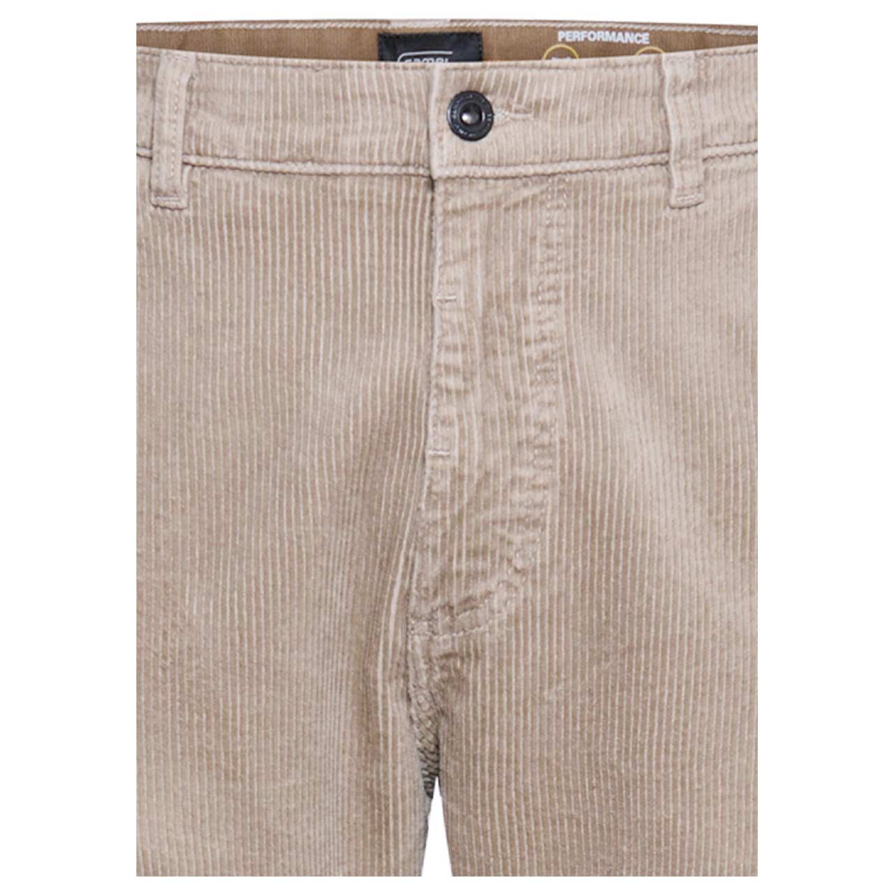 Herren Chino Cordhose Houston von Camel active in Beige, detaillierte Vorderansicht