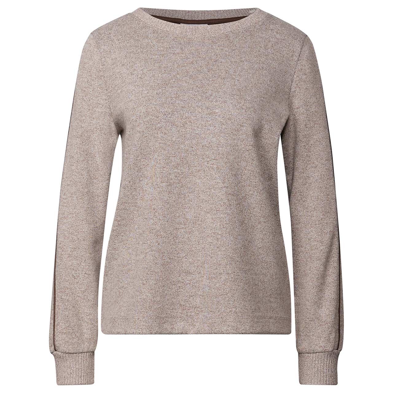 Street One Damen Pullover Cosy Kick silk brown melange
