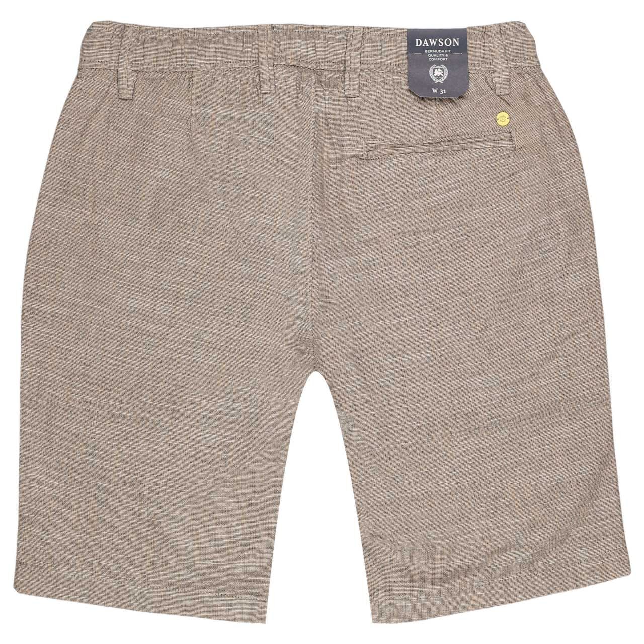 Herren Baumwoll Bermuda Dawson von Lerros in Beige meliert, Rückansicht