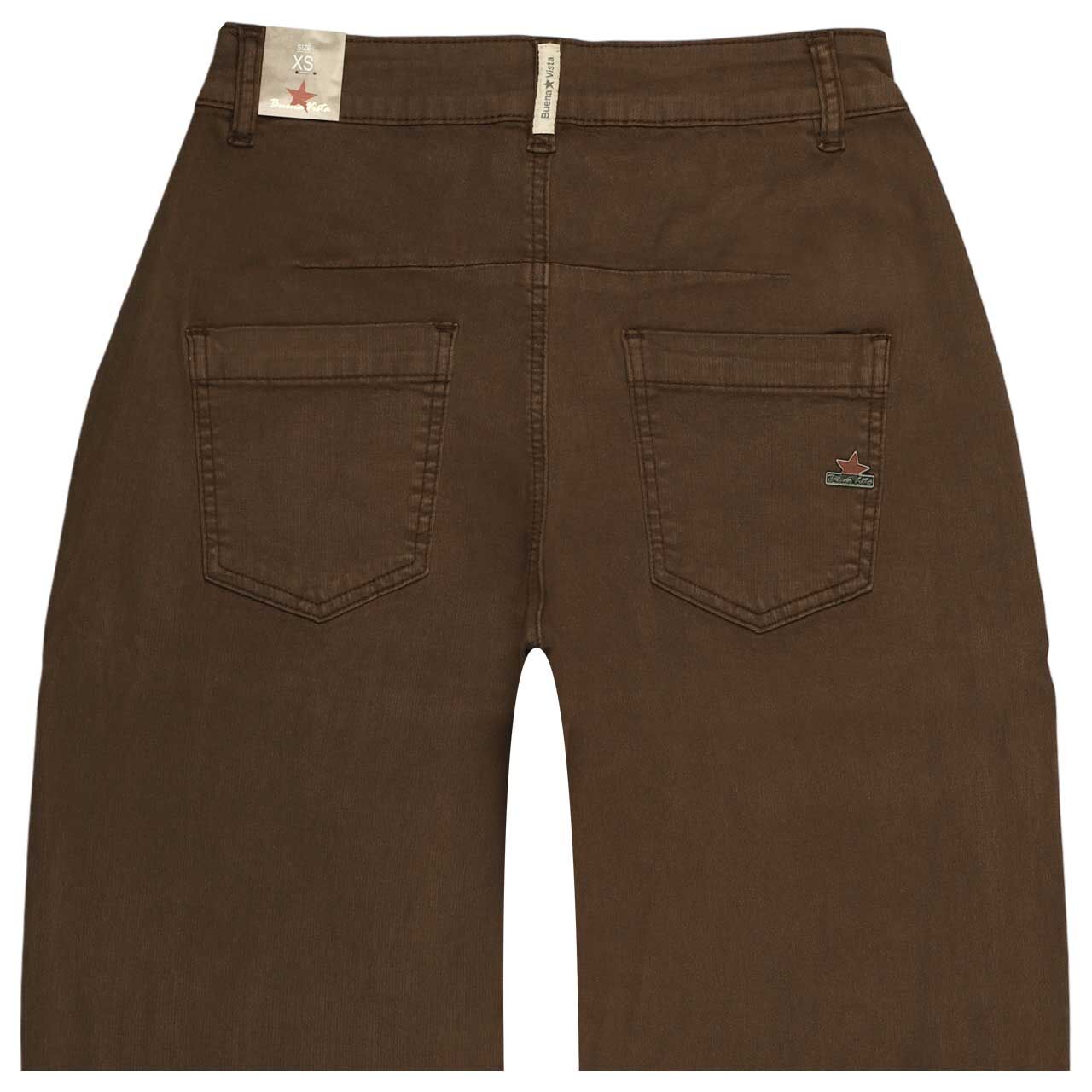 Damenhose Barrel Worker 7/8 Stretch Twill von Buena Vista in Braun, detaillierte Rückansicht