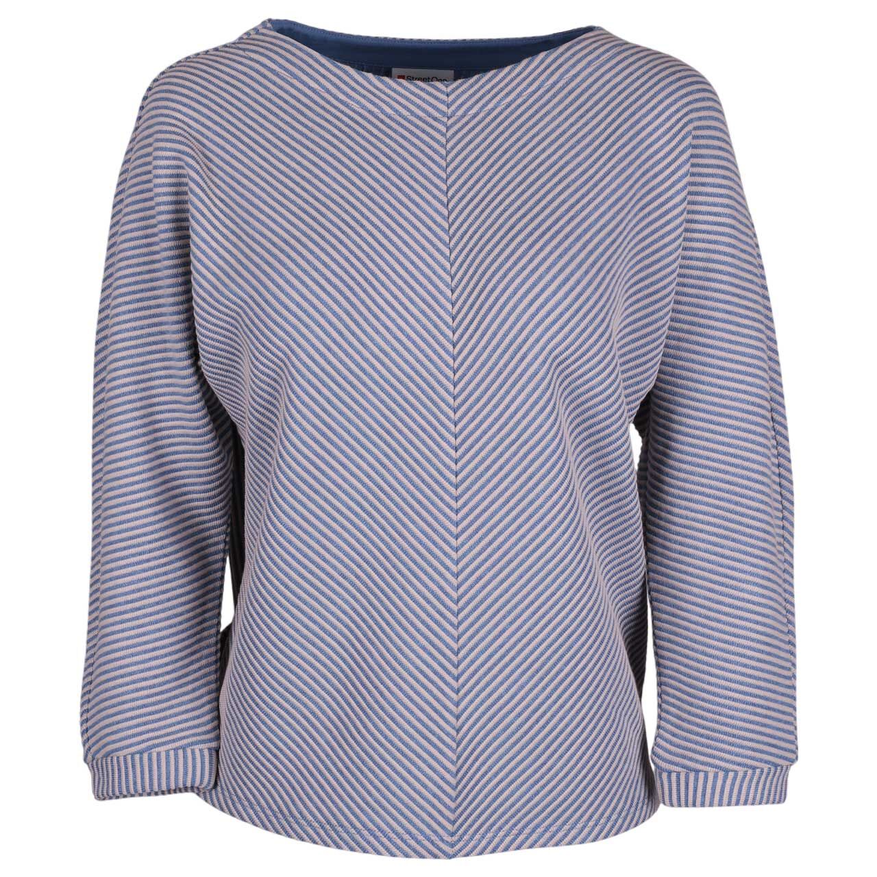 Street One Damen 3/4 Arm Shirt Two Color Structure frosted blue
