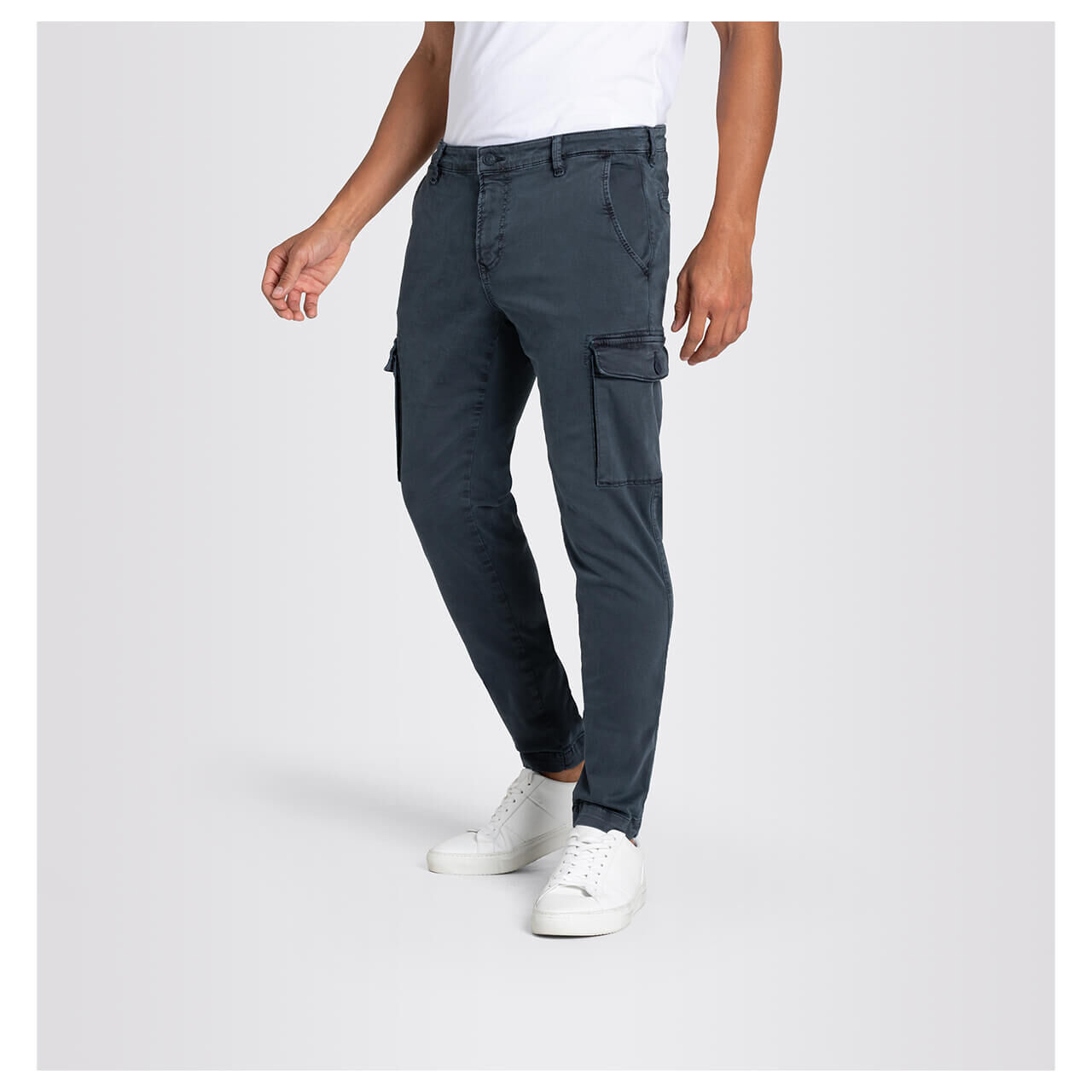 MAC Flexx Driver Cargo Baumwollhose blue grey MAC Flexx Driver Cargo Baumwollhose blue grey