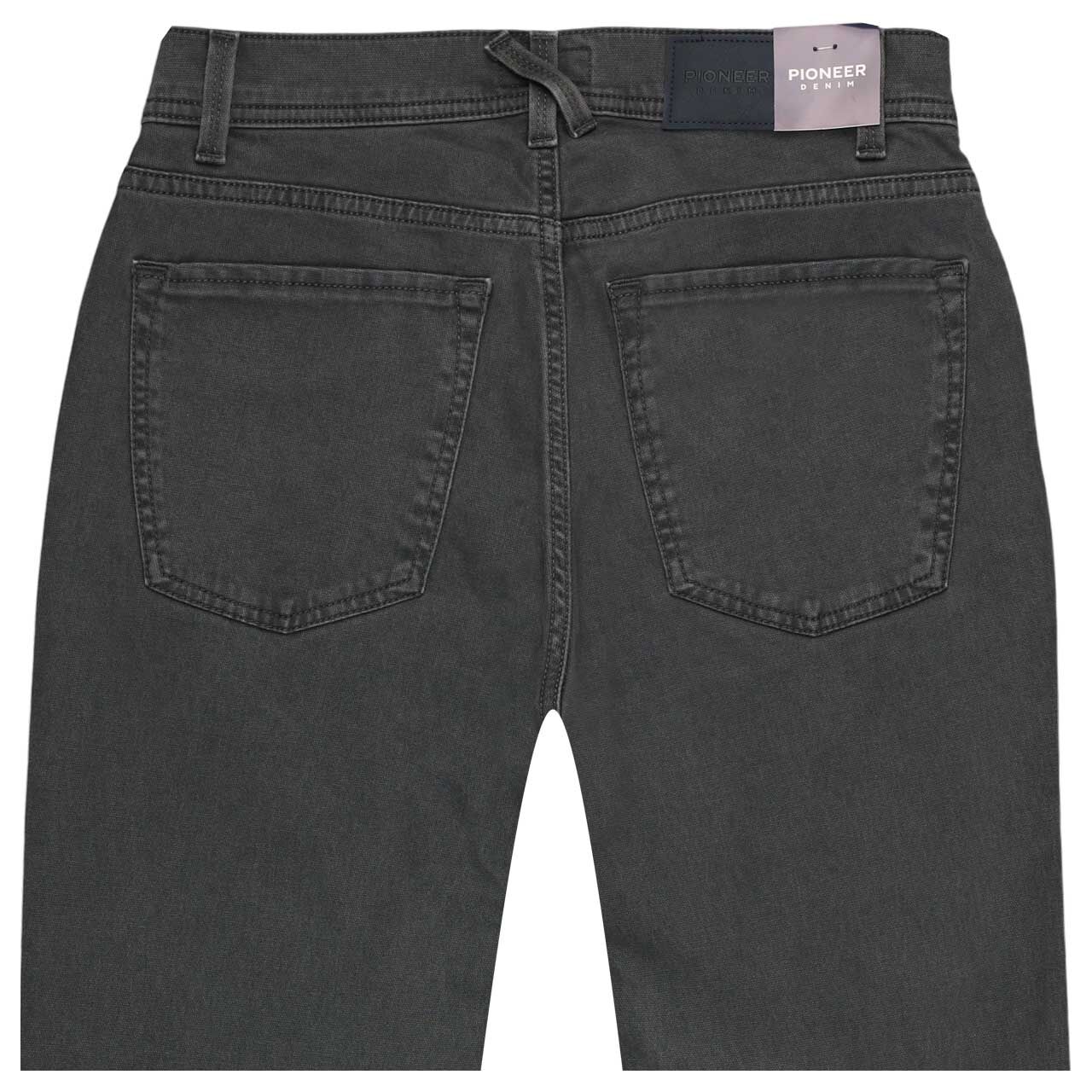Stretch Herrenjeans Rando in Grau angewaschen, detaillierte Rückansicht