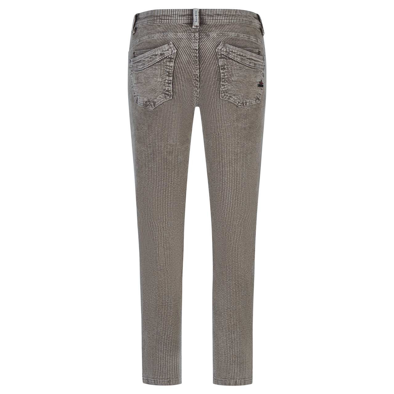 Damen Ankle Hose Malibu Cropped Corduroy in Hellbraun, Rückansicht