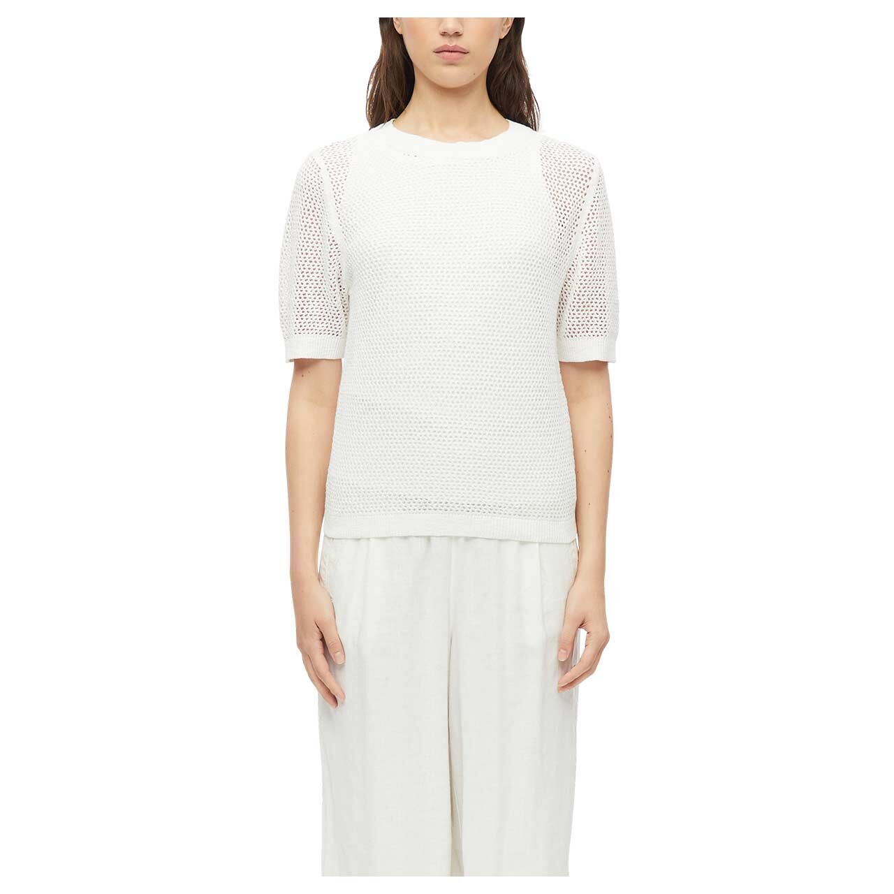 Damen Kurzarm Pullover von s.Oliver in Weiß, Vorderansicht am Model