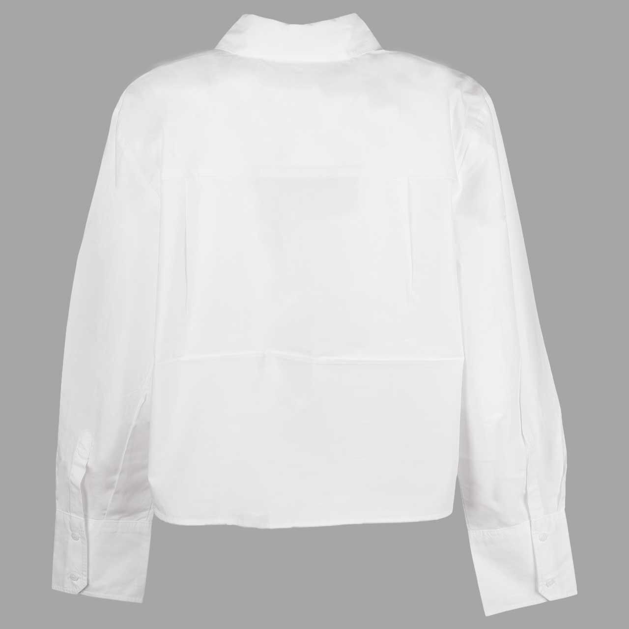 Damen Langarm Bluse von Comma in Weiß, Rückansicht