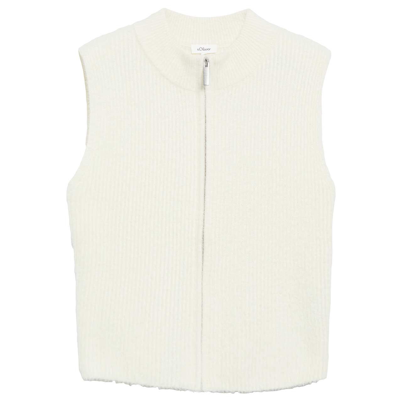 s.Oliver Damen Strickweste soft almond white