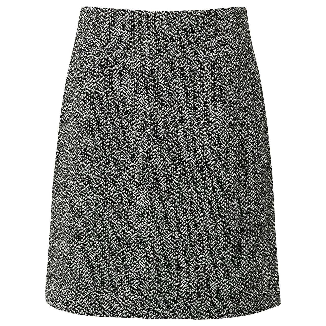 s.Oliver Damen Bouclé Rock black saltpepper