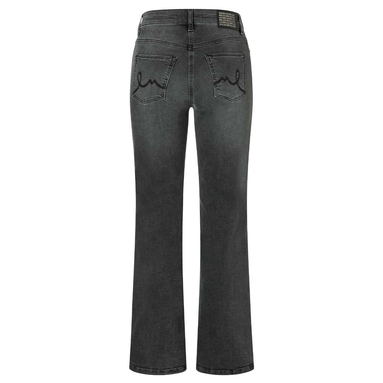 Stretch Damenjeans Laura von MAC in Grau angewaschen, Rückansicht