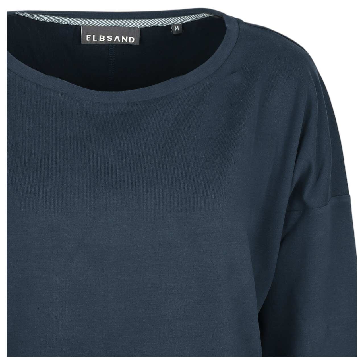 Damen Sweatshirt Riane von Elbsand in Dunkelblau, detaillierte Vorderansicht