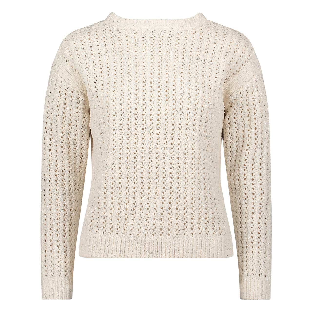 Damenpullover von Betty Barclay in Hellbeige mit Glitzer, Rückansicht