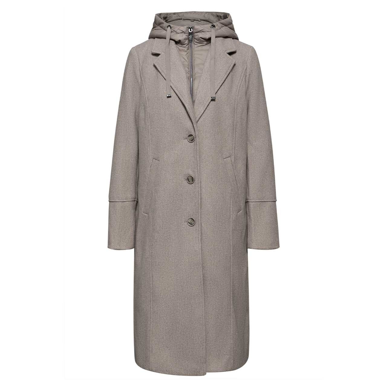 Street One Damen Mantel Long Revers Coat sandy mocca melange