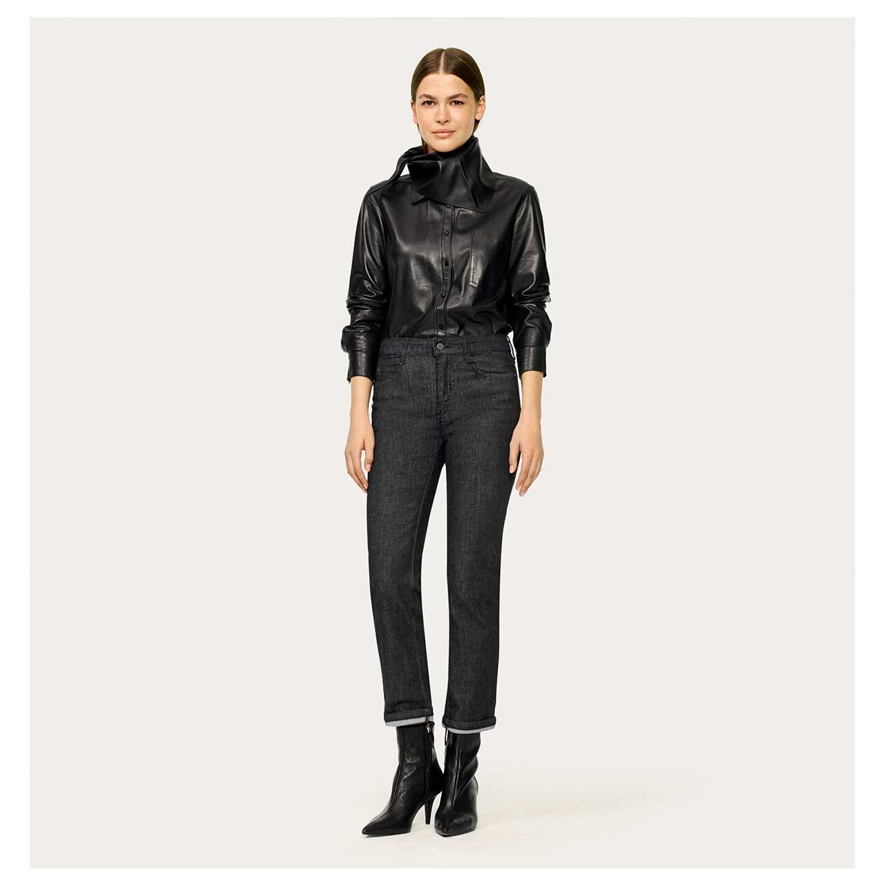 MAC Dream Cropped Ankle Jeans fashion rinsed black authentic